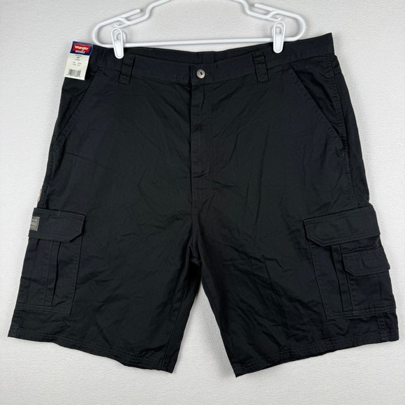 Wrangler Other - NWT Wrangler Cargo Shorts Mens 40 Black Loose Fit Premium Utility Workwear